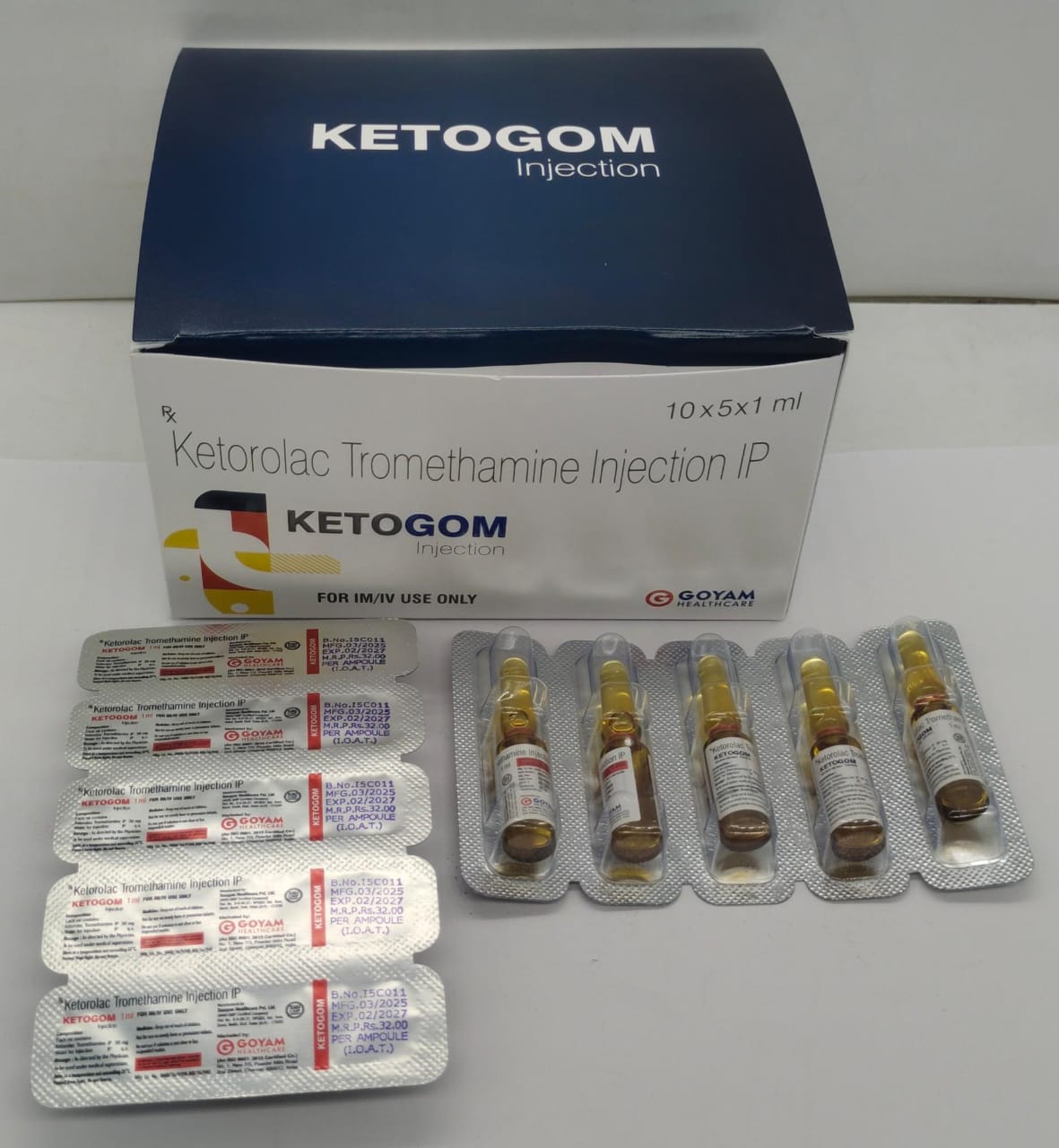 Ketorolac Tromethamine IP 