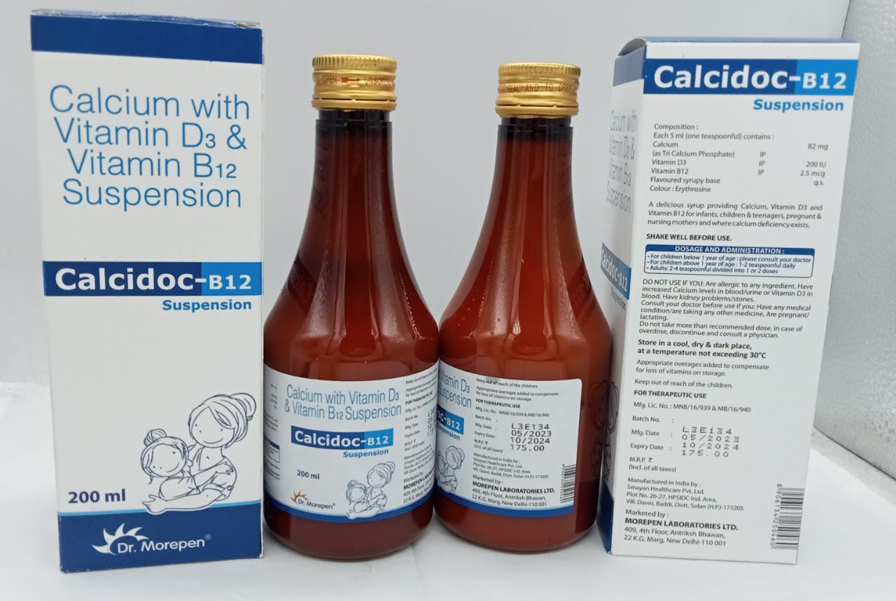 Calcium , Vitamin D3 & Vitamin B12 Syrup